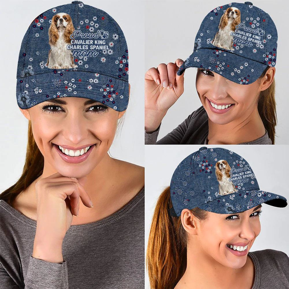 Proud Cavalier King Charles Spaniel Mom Caps - Hats For Walking With Pets - Dog Hats Gifts For Relatives 2.jpg