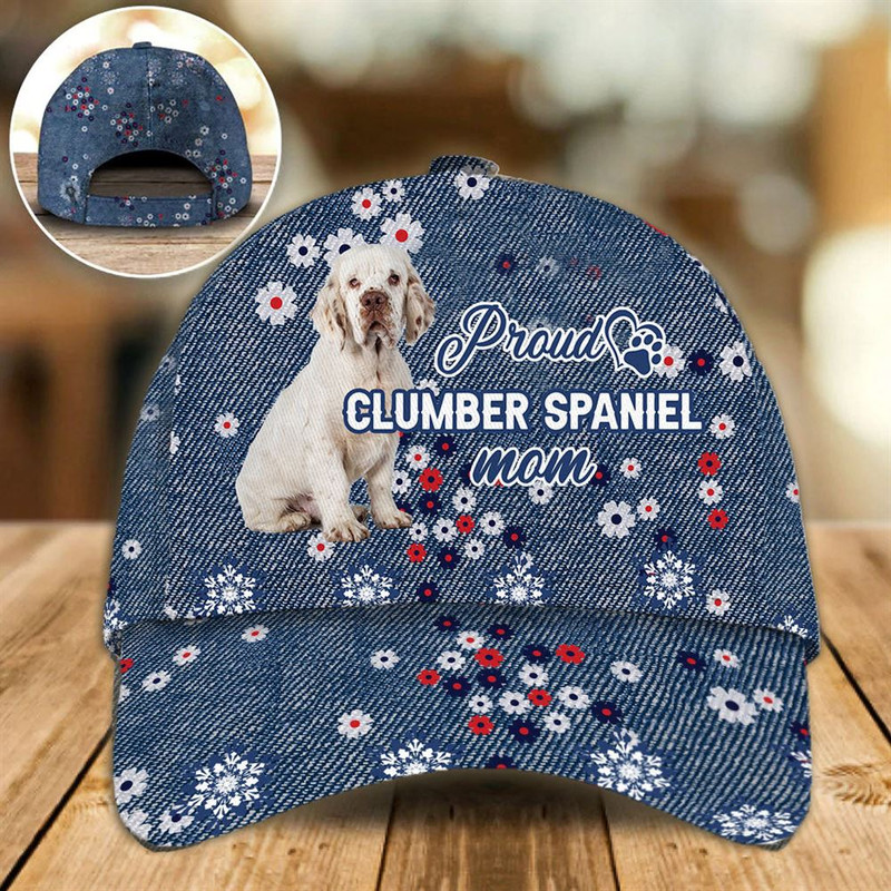 Proud Clumber Spaniel Mom Caps - Hats For Walking With Pets - Dog Caps Gifts For Friends 1.jpg