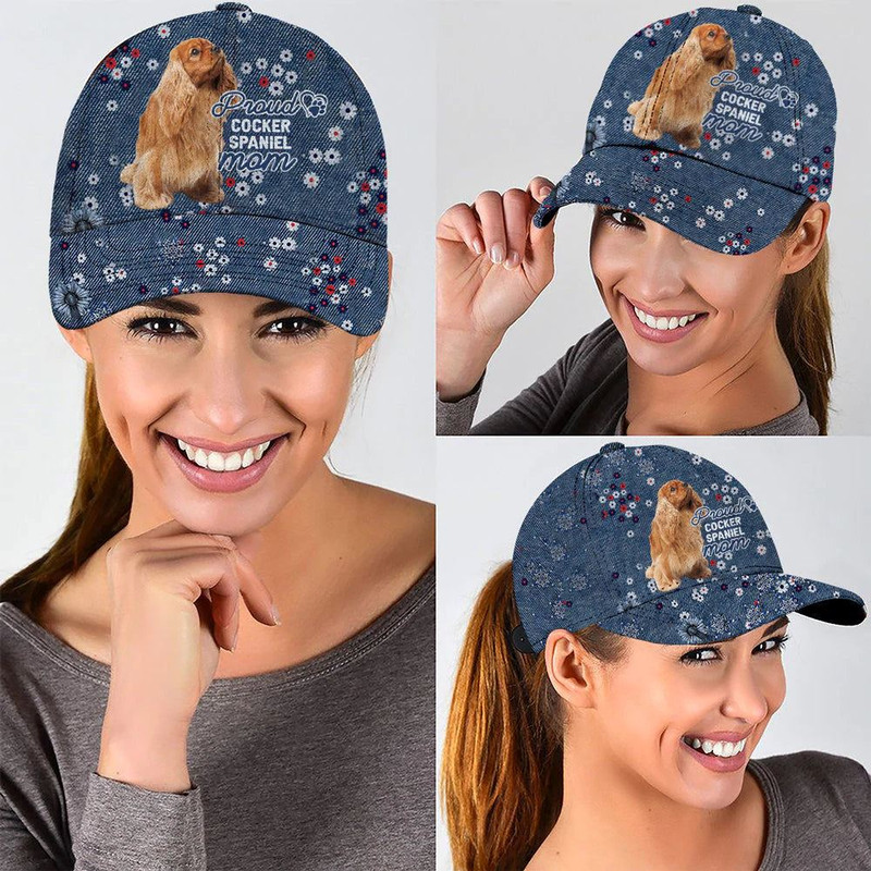 Proud Cocker Spaniel Mom Caps - Hats For Walking With Pets - Dog Hats Gifts For Relatives 2.jpg