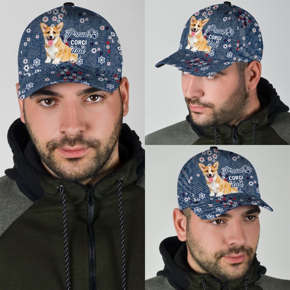 Proud Corgi Dad Caps - Caps For Dog Lovers - Gifts Dog Hats For Relatives 2.jpg
