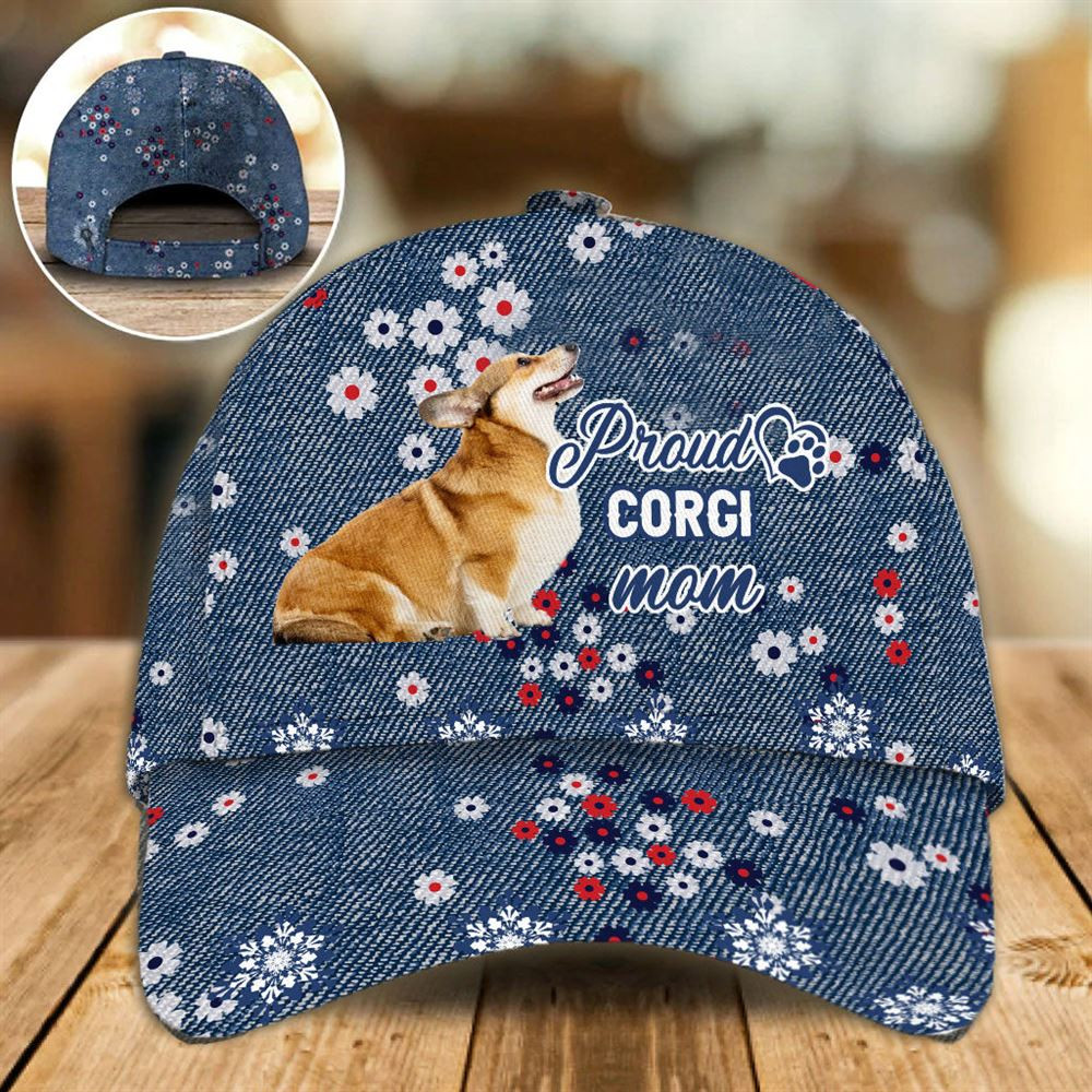Proud Corgi Mom Caps - Hats For Walking With Pets - Dog Caps Gifts For Friends 1.jpg