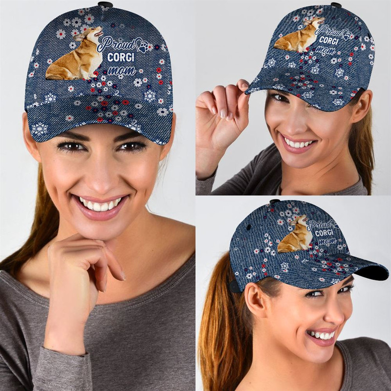 Proud Corgi Mom Caps - Hats For Walking With Pets - Dog Caps Gifts For Friends 2.jpg