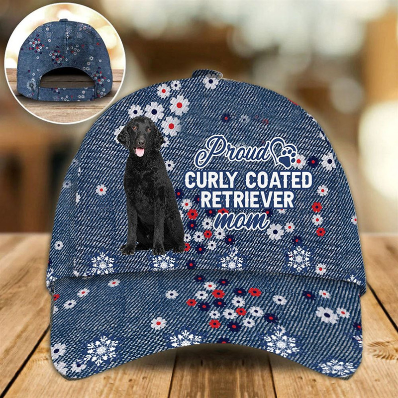 Proud Curly Coated Retriever Mom Caps - Hat For Going Out With Pets - Dog Caps Gifts For Friends 1.jpg