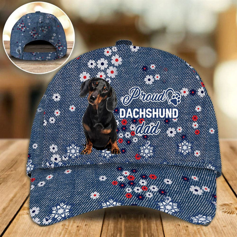 Proud Dachshund  Dad Caps - Hat For Going Out With Pets - Gifts Dog Hats For Relatives 1.jpg