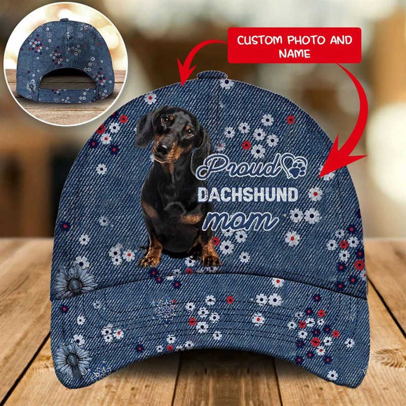 Proud Dachshund Mom Custom Caps - Hats For Walking With Pets - Amazing Gift With Personalized Dogs,Name 1.jpg