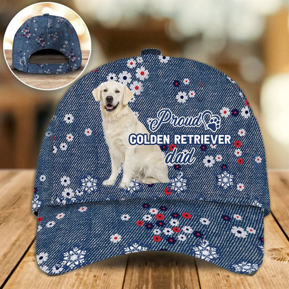 Proud Golden Retriever Dad Caps - Caps For Dog Lovers - Gifts Dog Hats For Friends 1.jpg