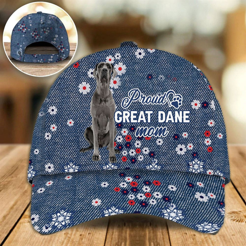 Proud Great Dane Mom Caps - Hat For Going Out With Pets - Dog Caps Gifts For Friends 1.jpg