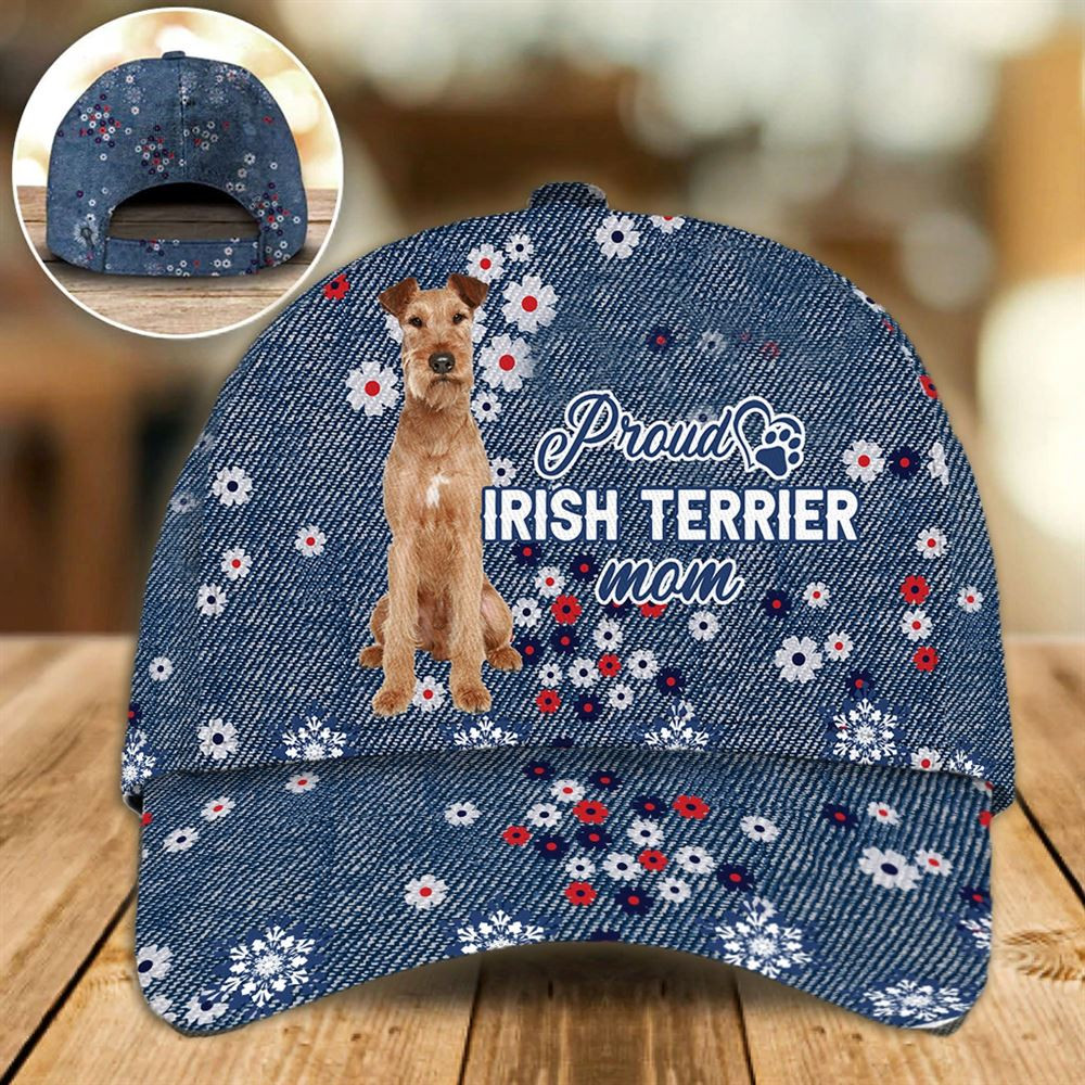 Proud Irish Terrier Mom Caps - Hat For Going Out With Pets - Dog Caps Gifts For Friends 1.jpg