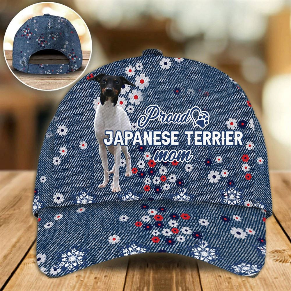 Proud Japanese Terrier Mom Caps - Hat For Going Out With Pets - Dog Caps Gifts For Friends 1.jpg