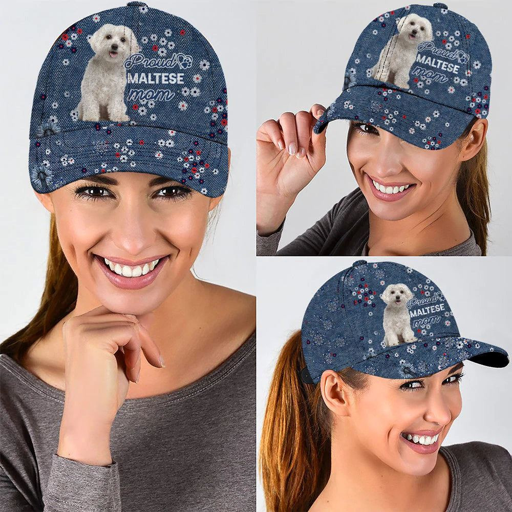 Proud Maltese Mom Caps - Hats For Walking With Pets - Caps For Dog Lovers 2.jpg