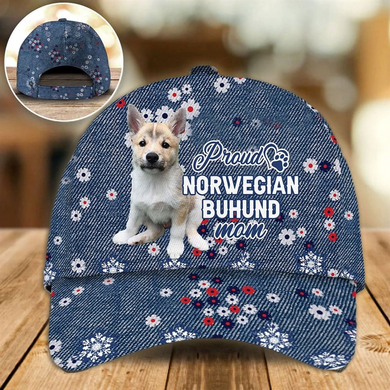 Proud Norwegian Buhund Mom Caps - Hats For Walking With Pets - Dog Caps Gifts For Friends 1.jpg