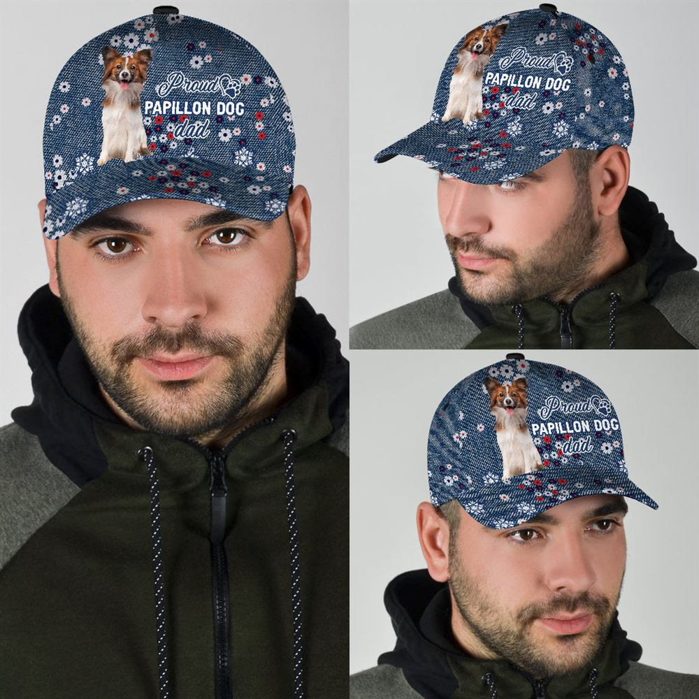 Proud Papillon Dad Caps - Caps For Dog Lovers - Gifts Dog Hats For Relatives 2.jpg
