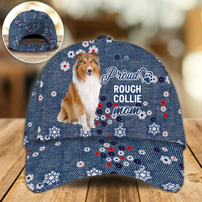 Proud Rough Collie Mom Caps - Hats For Walking With Pets - Dog Caps Gifts For Friends 1.jpg