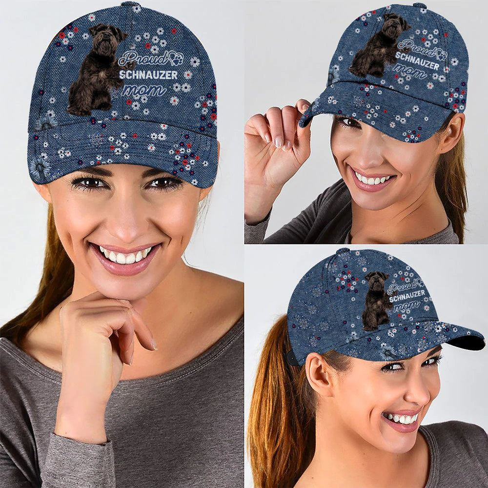 Proud Schnauzer Mom Caps - Hat For Going Out With Pets - Dog Hats Gifts For Relatives 2.jpg