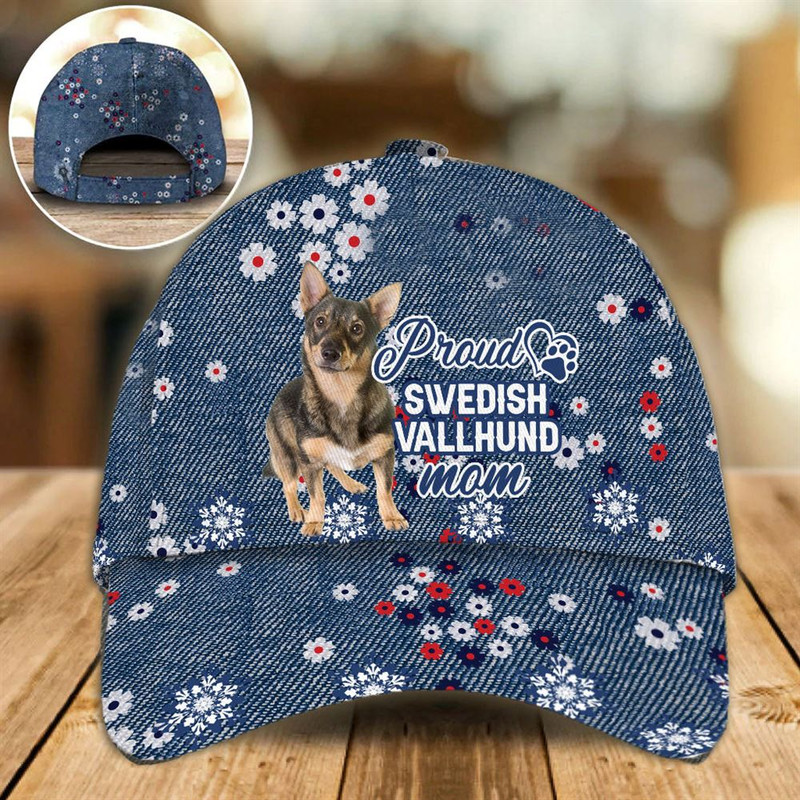 Proud Swedish Vallhund Mom Caps - Hats For Walking With Pets - Dog Caps Gifts For Friends 1.jpg