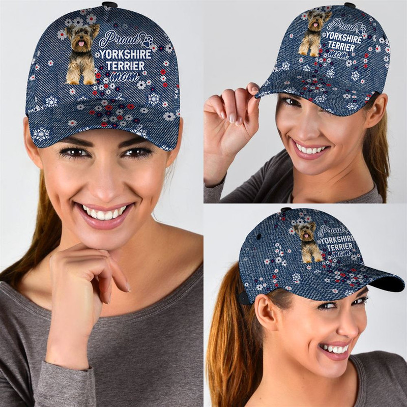Proud Yorkshire Terrier Mom Caps - Hats For Walking With Pets - Dog Caps Gifts For Friends 2.jpg