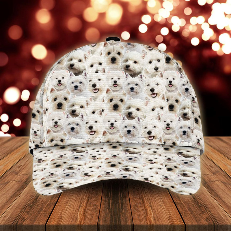 West Highland White Terrier Cap - Hats For Walking With Pets - Dog Hats Gifts For Relatives 1.jpg