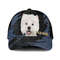 West Highland White Terrier Jean Background Custom Name & Photo Dog Cap - Classic Baseball Cap All Over Print - Gift For Dog Lovers 1.jpg