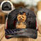 Yorkshire Terrier On The American Flag Cap Custom Photo - Hat For Going Out With Pets - Gifts Dog Hats For Relatives 1.jpg