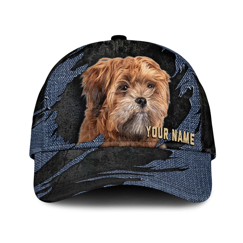 Zuchon Jean Background Custom Name & Photo Dog Cap - Classic Baseball Cap All Over Print - Gift For Dog Lovers 1.jpg