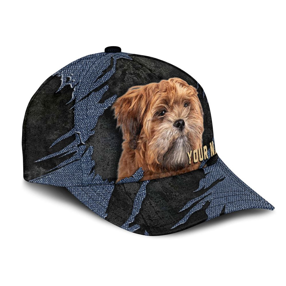 Zuchon Jean Background Custom Name & Photo Dog Cap - Classic Baseball Cap All Over Print - Gift For Dog Lovers 2.jpg