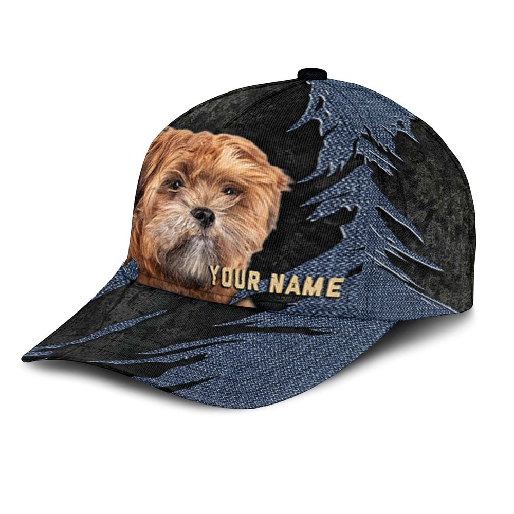 Zuchon Jean Background Custom Name & Photo Dog Cap - Classic Baseball Cap All Over Print - Gift For Dog Lovers 3.jpg