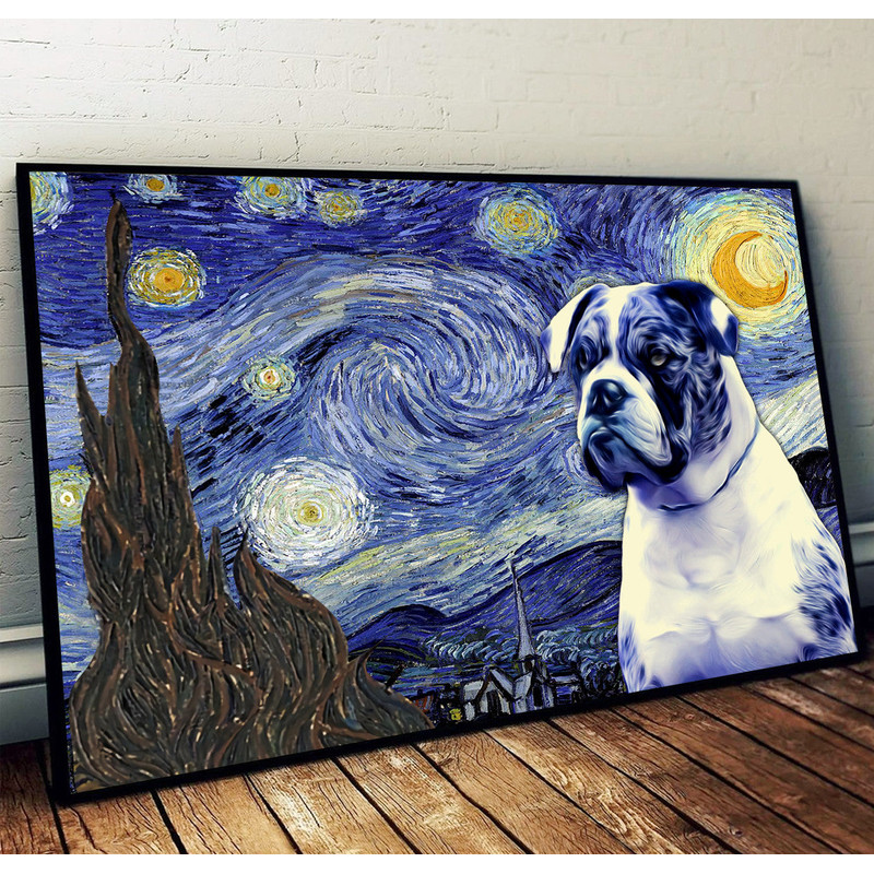 Alapaha Blue Blood Bulldog Poster & Matte Canvas - Dog Wall Art Prints - Painting On Canvas.jpg