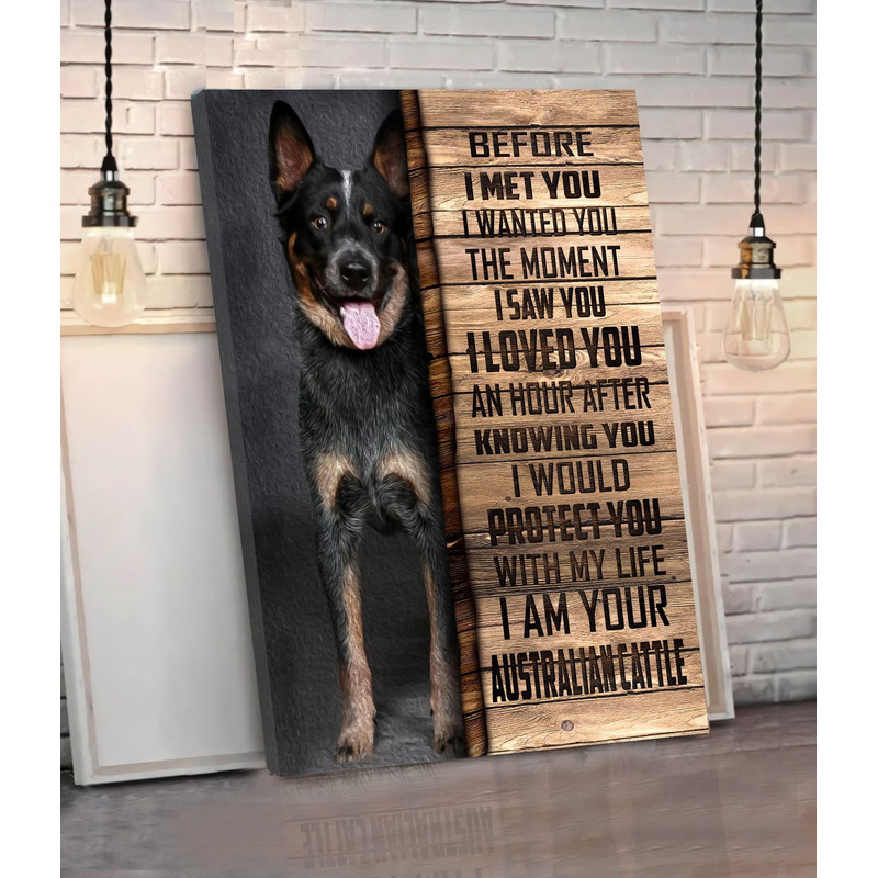 Australian Cattle Matte Canvas -  Dog Wall Art - Poster To Print - Housewarming Gifts.jpg