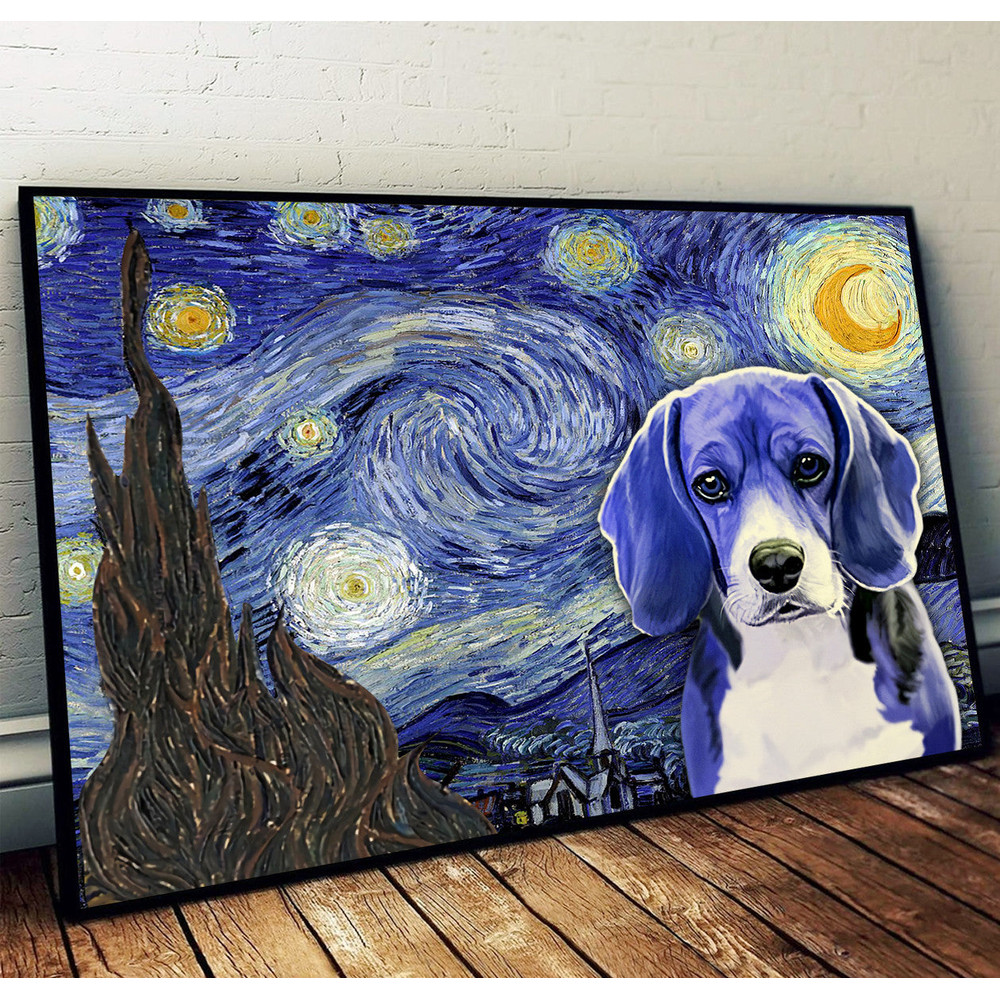 Beagle Poster & Matte Canvas - Dog Wall Art Prints - Painting On Canvas.jpg