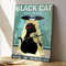Black Cat Records Music On - World Off - Cat Pictures - Cat Canvas Poster - Cat Wall Art - Gifts For Cat Lovers - Furlidays.jpg