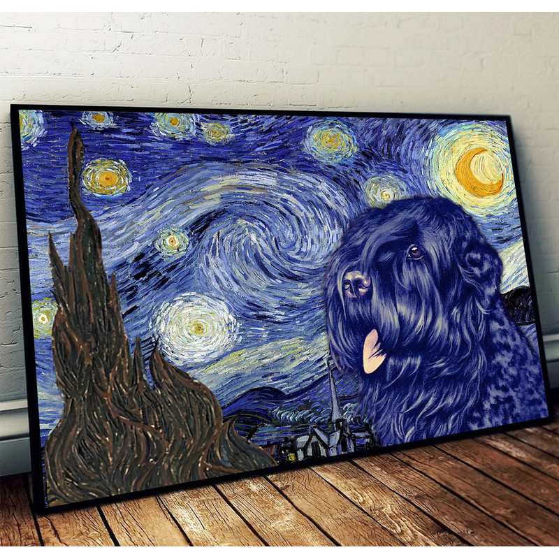 Black Russian Terrier Poster & Matte Canvas - Dog Wall Art Prints - Painting On Canvas.jpg
