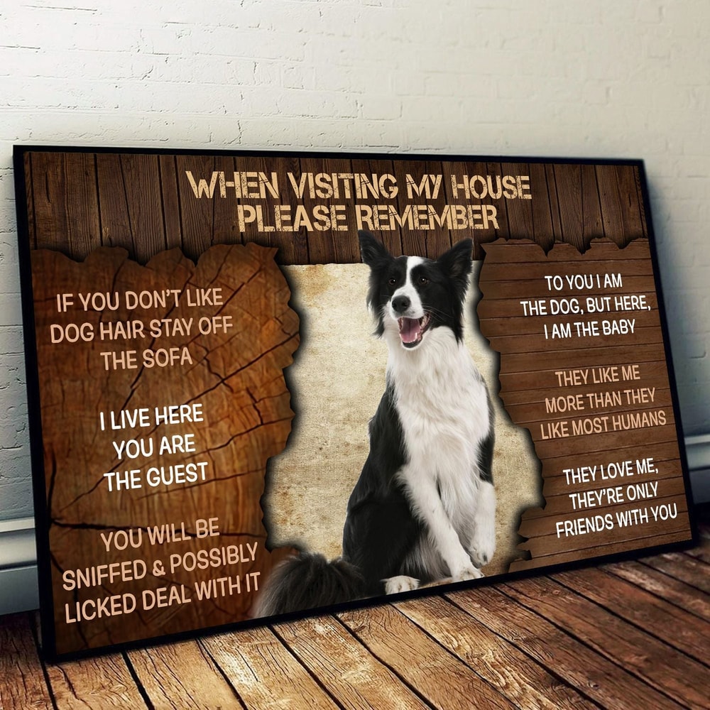 Border Collie Please Remember When Visiting Our House Poster - Dog Wall Art - Poster To Print - Housewarming Gifts.jpg