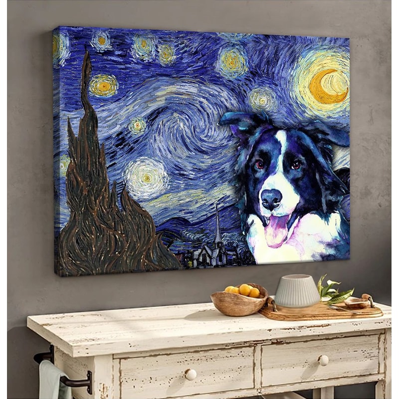 Border Collie Poster & Matte Canvas - Dog Wall Art Prints - Canvas Wall Art Decor.jpg
