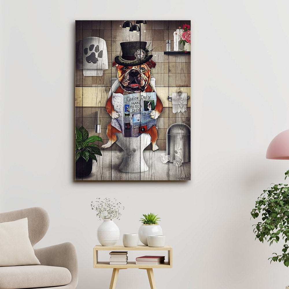 Bulldog Art - Dog Pictures - Bulldog Canvas Poster - Dog Wall Art - Gifts For Dog Lovers - Furlidays 1.jpg