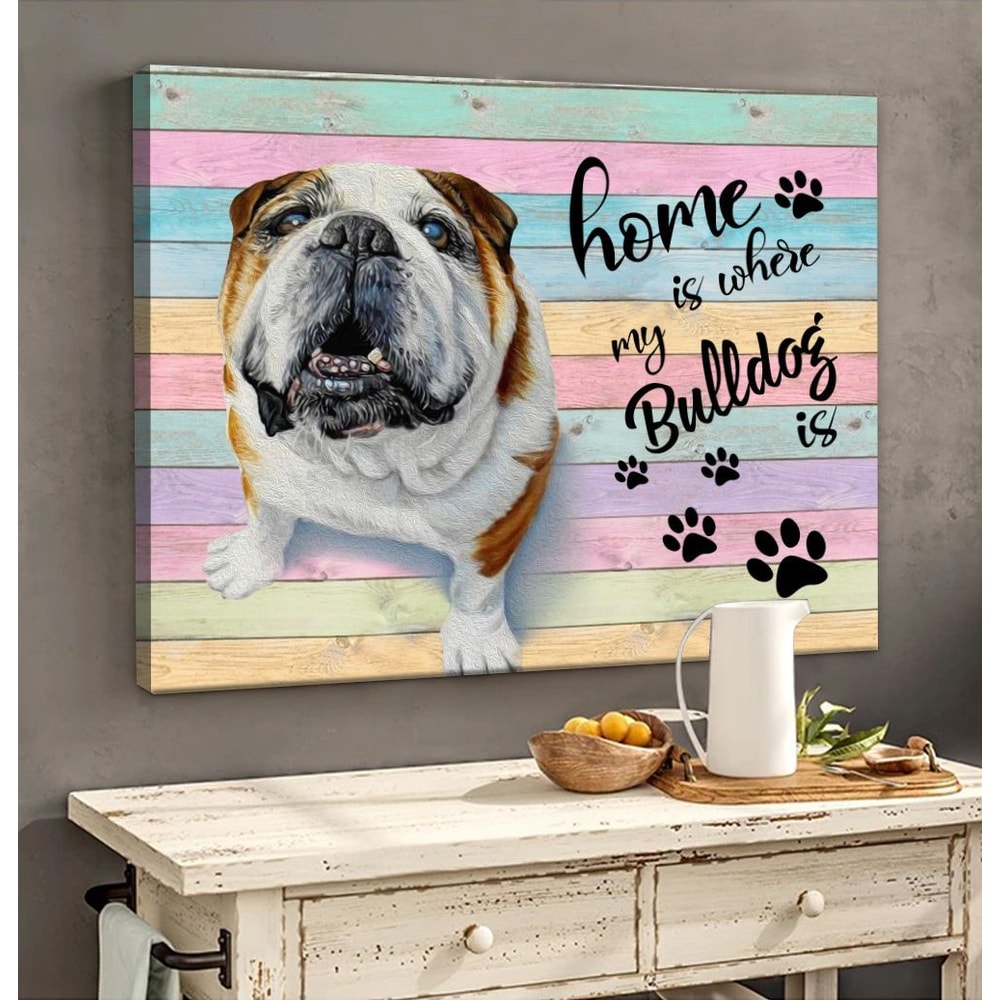 Bulldog Matte Canvas - Dog Wall Art - Poster To Print - Housewarming Gifts.jpg
