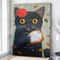 Cat Portrait Canvas - Black Cat Canvas - Canvas With Cats On It - Cat Wall Art Canvas - Furlidays.jpg