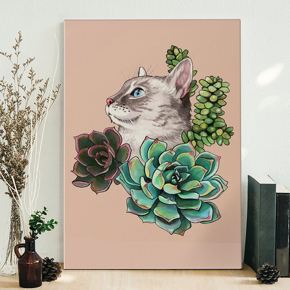 Cat Portrait Canvas - Cassiopeia - Canvas Print - Canvas With Cats On It - Cats Canvas Print - Furlidays.jpg