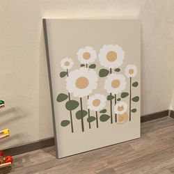 cat portrait canvas, cat and plant catmouflage, canvas print, cat wall art canvas