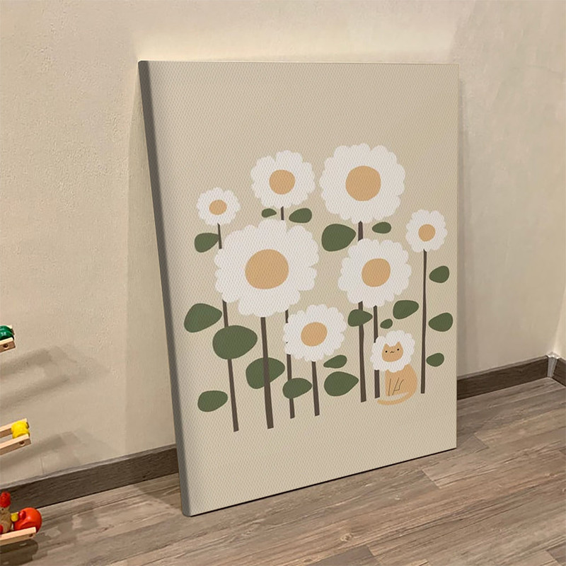 Cat Portrait Canvas - Cat And Plant Catmouflage - Canvas Print - Cat Wall Art Canvas - Furlidays.jpg