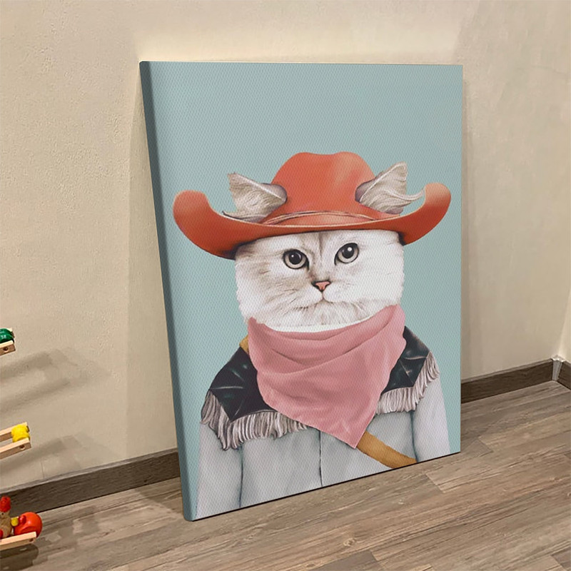 Cat Portrait Canvas - Cat Canvas Print - Cats Painting Posters - Cat Wall Art Canvas - Furlidays.jpg