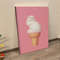 Cat Portrait Canvas - Cat Ice Cream - Pink Canvas Print - Cat Poster Printing - Furlidays.jpg