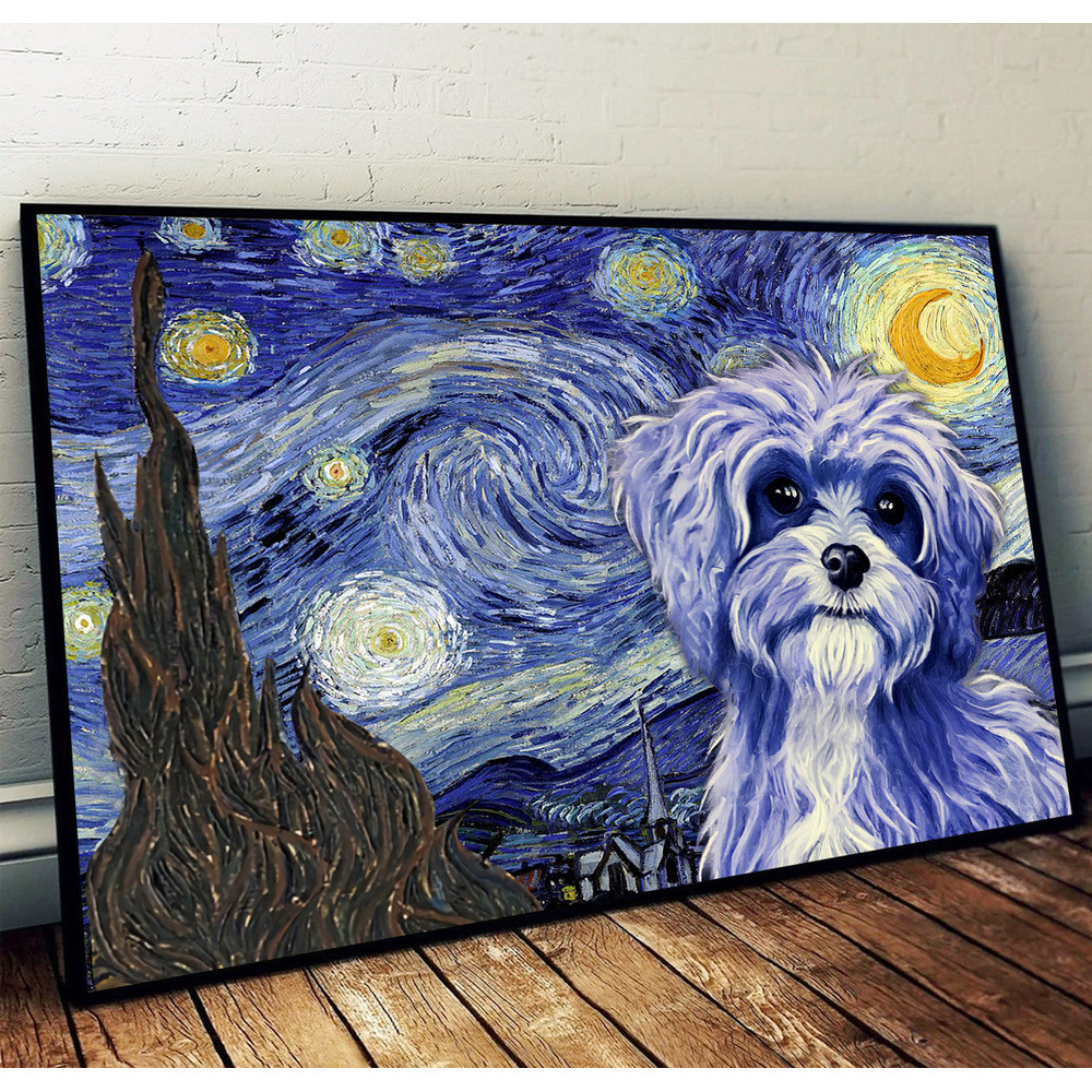 Cavapoo Poster & Matte Canvas - Dog Wall Art Prints - Painting On Canvas.jpg