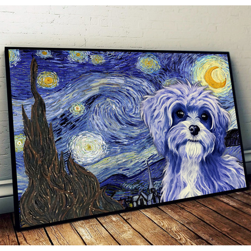 Cavapoo Poster & Matte Canvas - Dog Wall Art Prints - Painting On Canvas.jpg