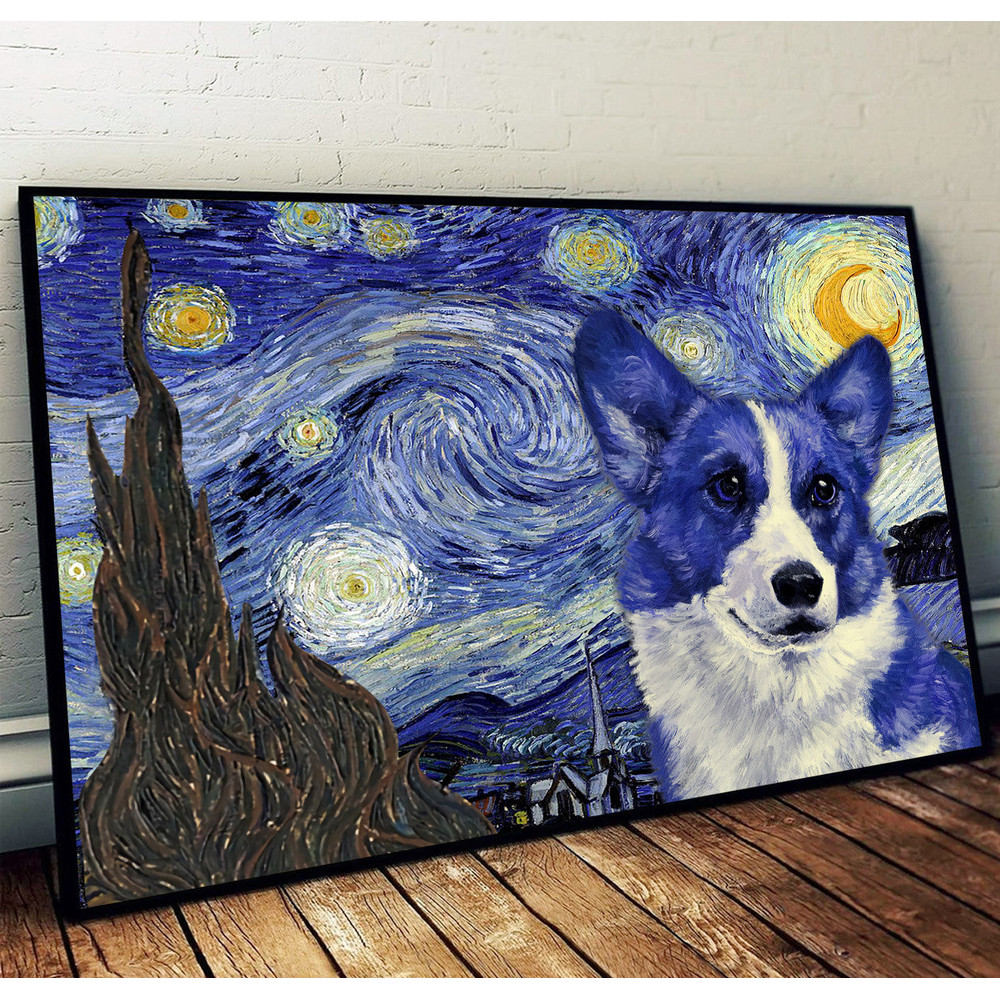 Corgi Poster & Matte Canvas - Dog Wall Art Prints - Painting On Canvas.jpg