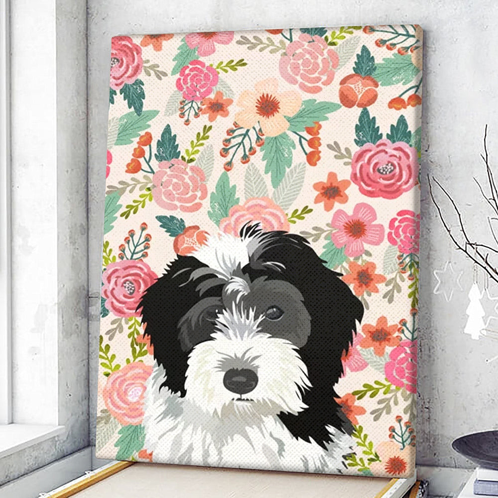Dog Portrait Canvas - Bernedoodle - Dog Canvas Print - Dog Wall Art Canvas - Dog Canvas Art - Dog Poster Printing - Furlidays.jpg