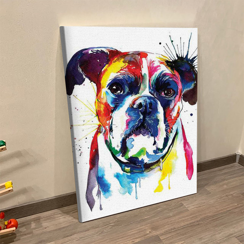 Dog Portrait Canvas - Boxers - Canvas Prints - Dog Canvas Art - Dog Wall Art Canvas - Furlidays.jpg