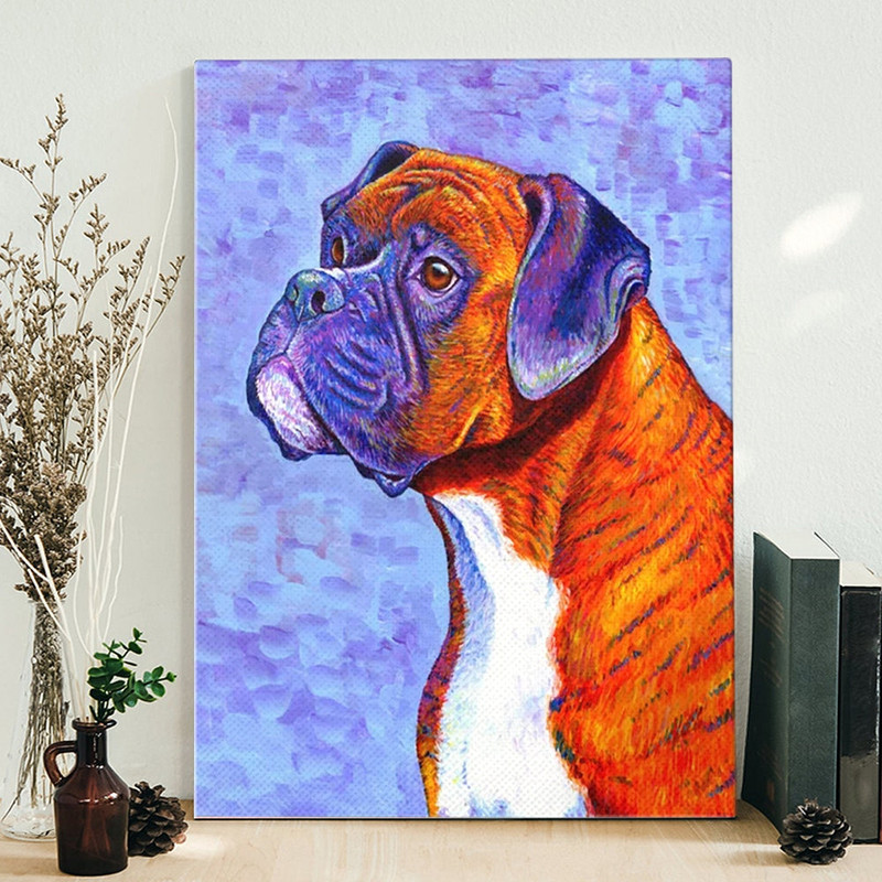 Dog Portrait Canvas - Brindle Boxer - Dog Canvas Print - Dog Canvas Art - Dog Wall Art Canvas - Furlidays.jpg