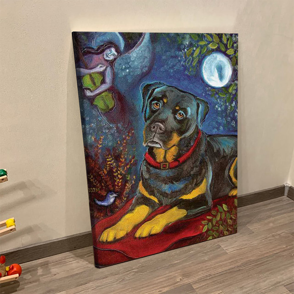 Dog Portrait Canvas - Rottweiler Dream - Canvas Print - Dog Wall Art Canvas - Dog Canvas Art - Furlidays.jpg
