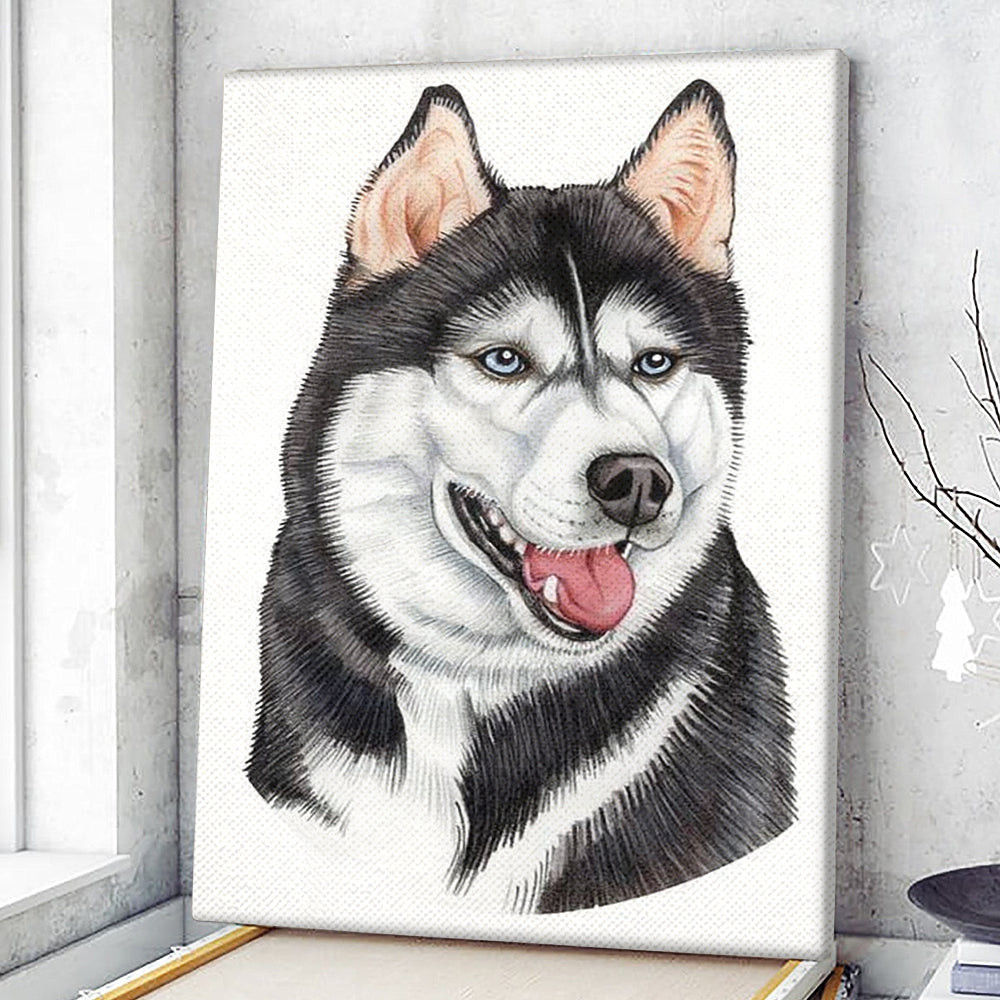 Dog Portrait Canvas - Siberian Husky Canvas Print - Dog Wall Art Canvas - Dog Canvas Art - Dog Poster Printing - Furlidays.jpg