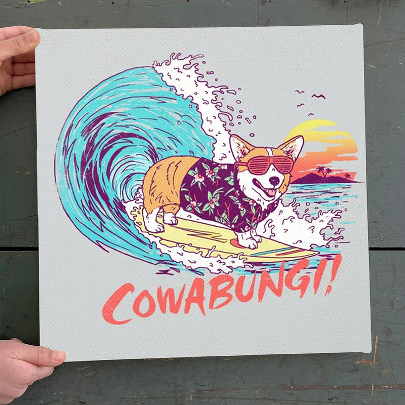 Dog Square Canvas - Dog Wall Art Canvas - Cowabungi - Canvas Print - Dog Canvas Art - Dog Canvas Print - Furlidays.jpg